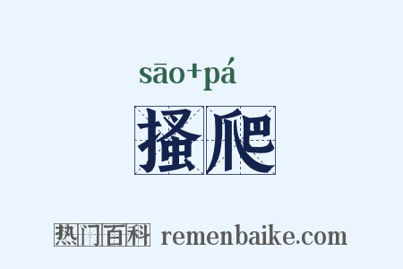 搔爬是什么意思的图片